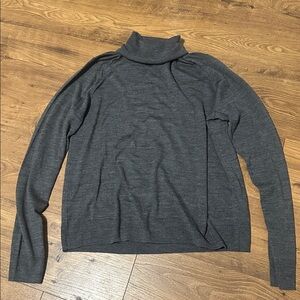 GAP 100% Merino Wool Turtleneck Sweater – Charcoal Gray – Women’s XL